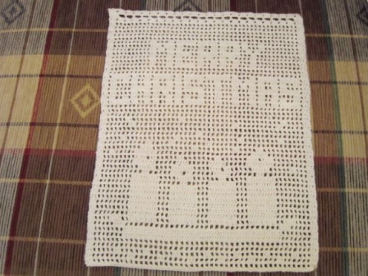 Gardine "Merry Christmas" Filethäkeln Weihnachten myPatterns.de